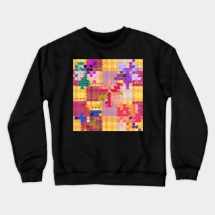 Colorful Circle Mosaic Patchwork Quilt Design Crewneck Sweatshirt